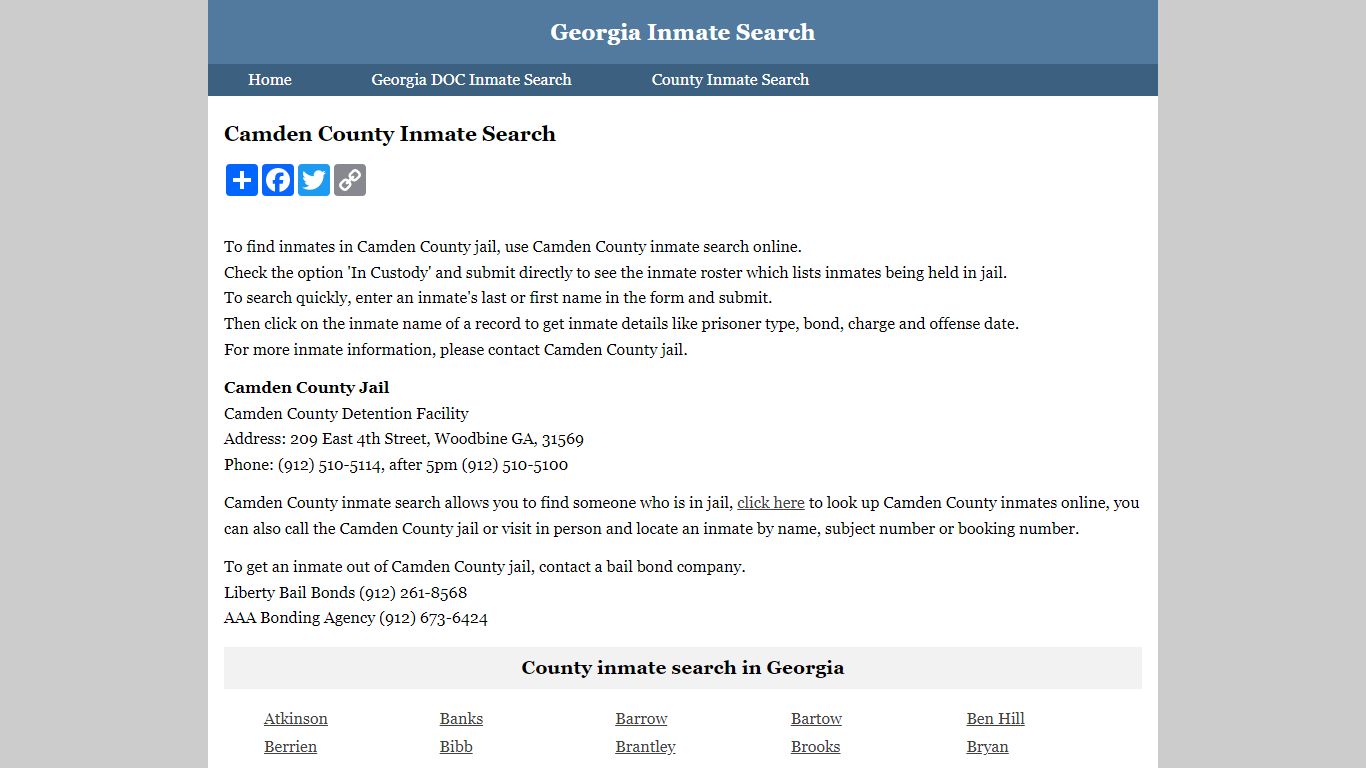 Camden County Inmate Search