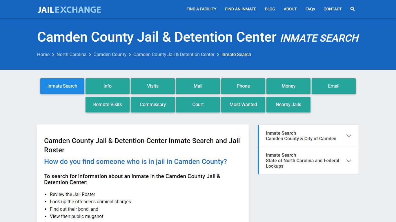 Camden County Jail & Detention Center Inmate Search
