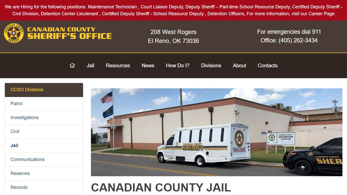 Jail Information - Canadian County Sheriff's Office