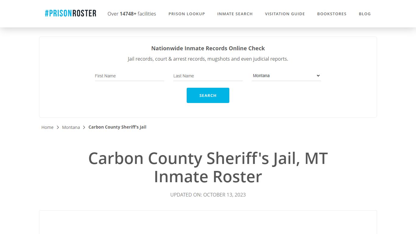 Carbon County Sheriff's Jail, MT Inmate Roster - Prisonroster