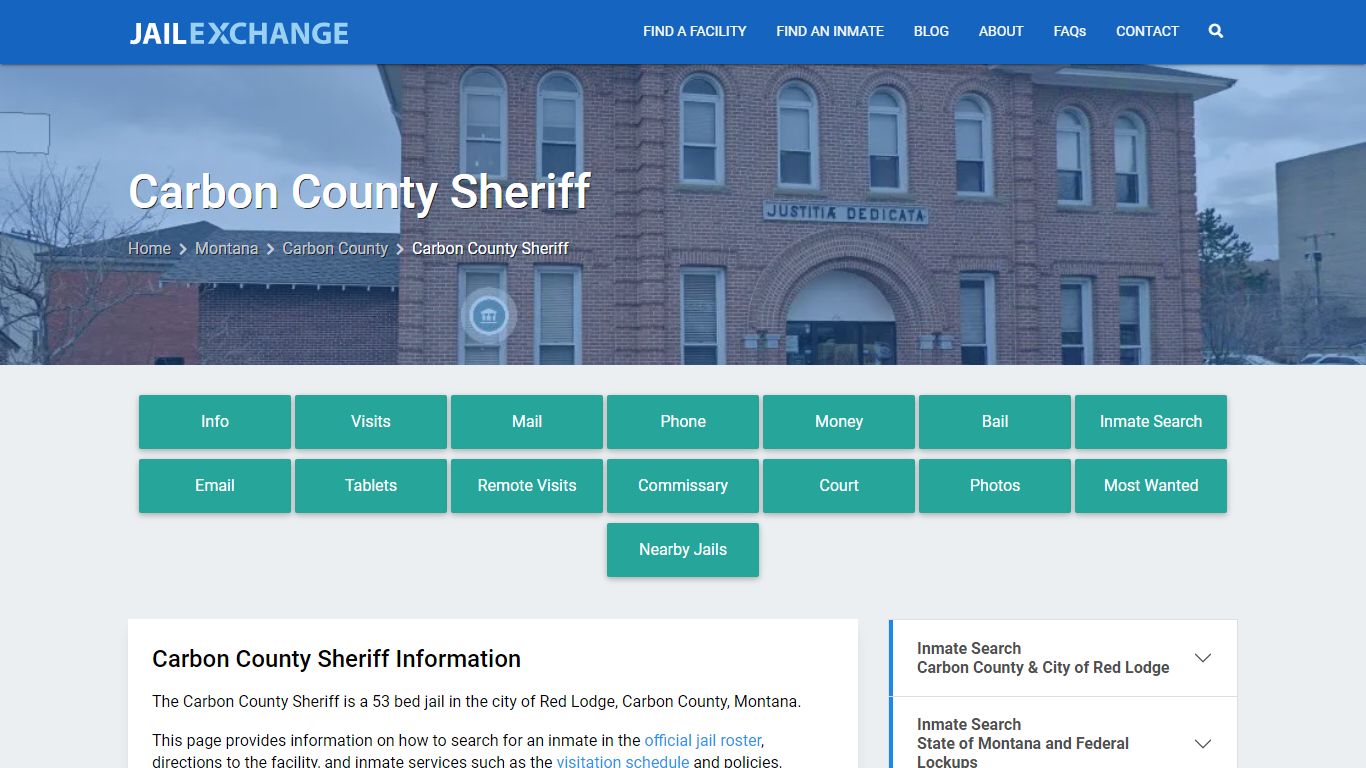 Carbon County Sheriff, MT Inmate Search, Information - Jail Exchange