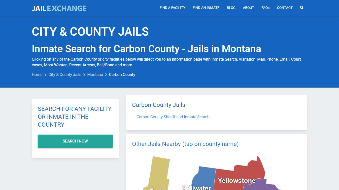 Inmate Search for Carbon County | Jails in Montana - Jail Exchange