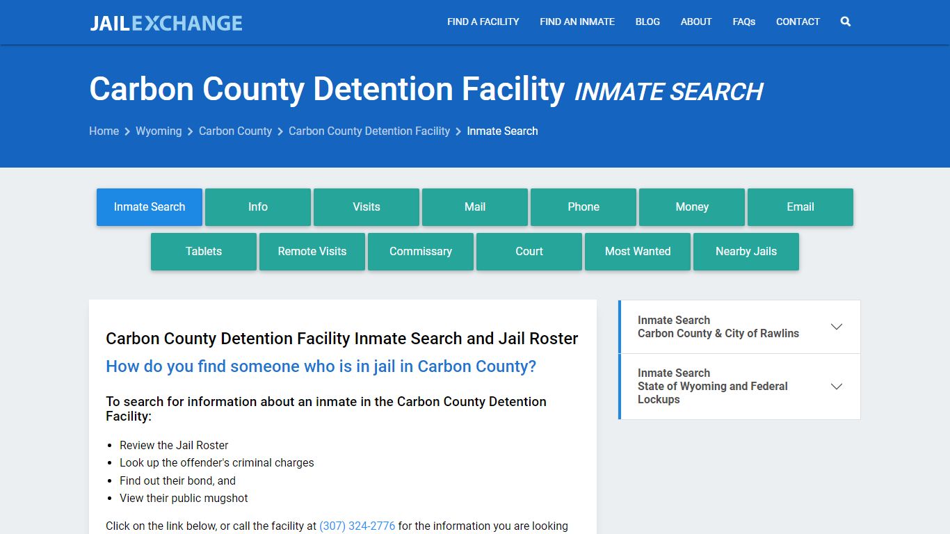 Carbon County Detention Facility Inmate Search - Jail Exchange
