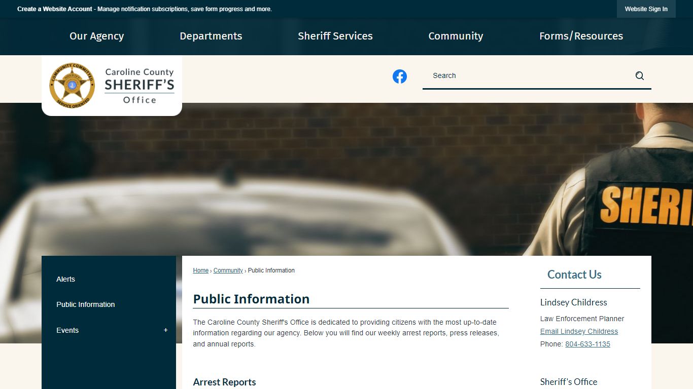 Public Information | Caroline County Sheriff's Office, VA