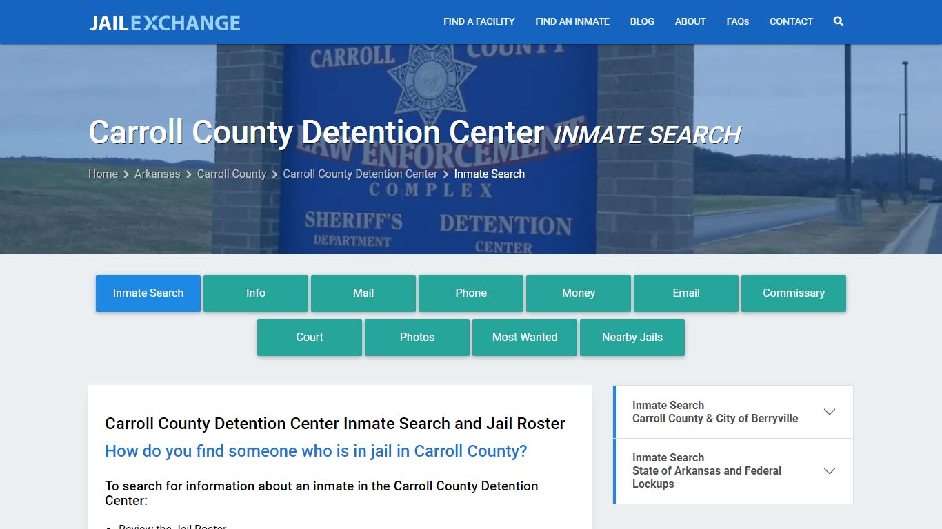 Carroll County Detention Center Inmate Search - Jail Exchange