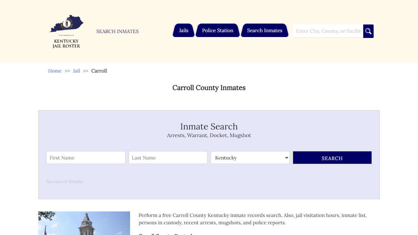 Carroll County Inmates | Jail Roster Search