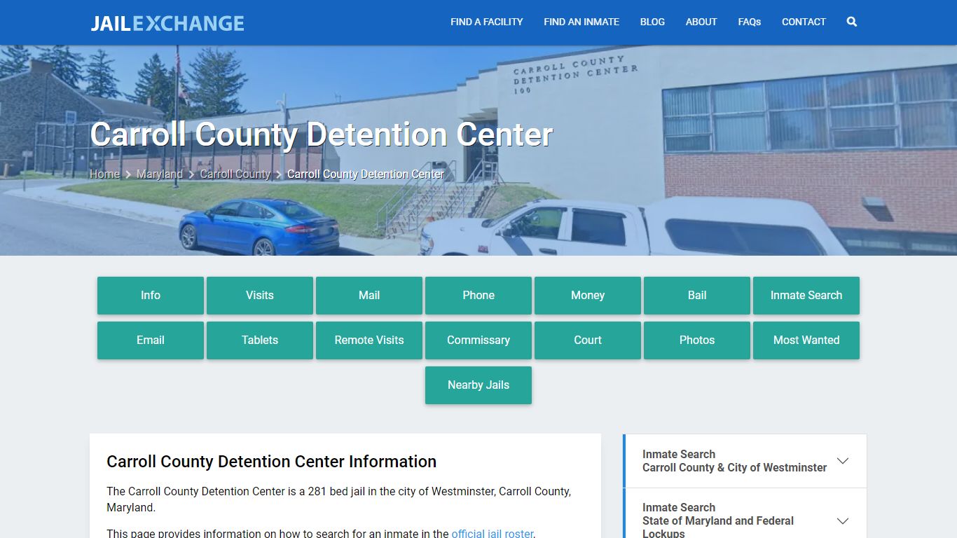 Carroll County Detention Center, MD Inmate Search, Information
