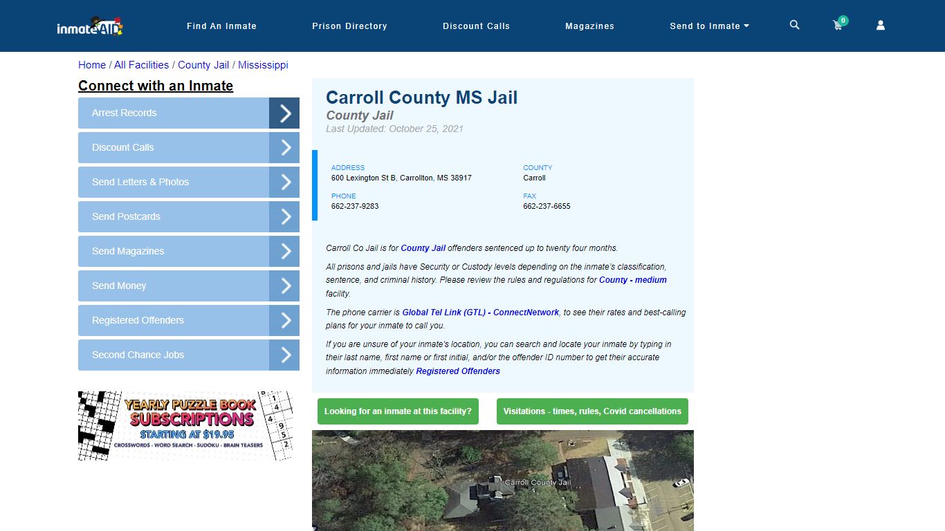 Carroll County MS Jail - Inmate Locator - Carrollton, MS