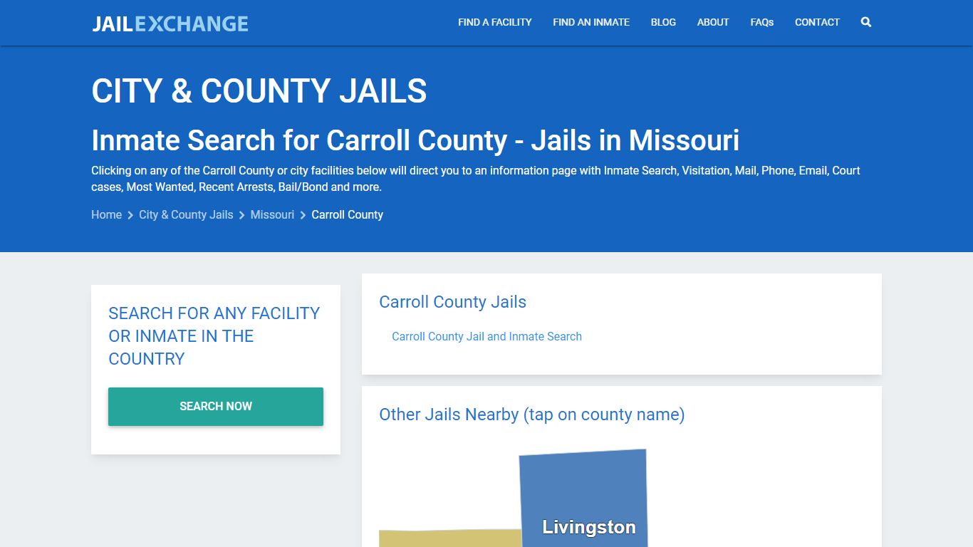 Inmate Search for Carroll County | Jails in Missouri - Jail Exchange