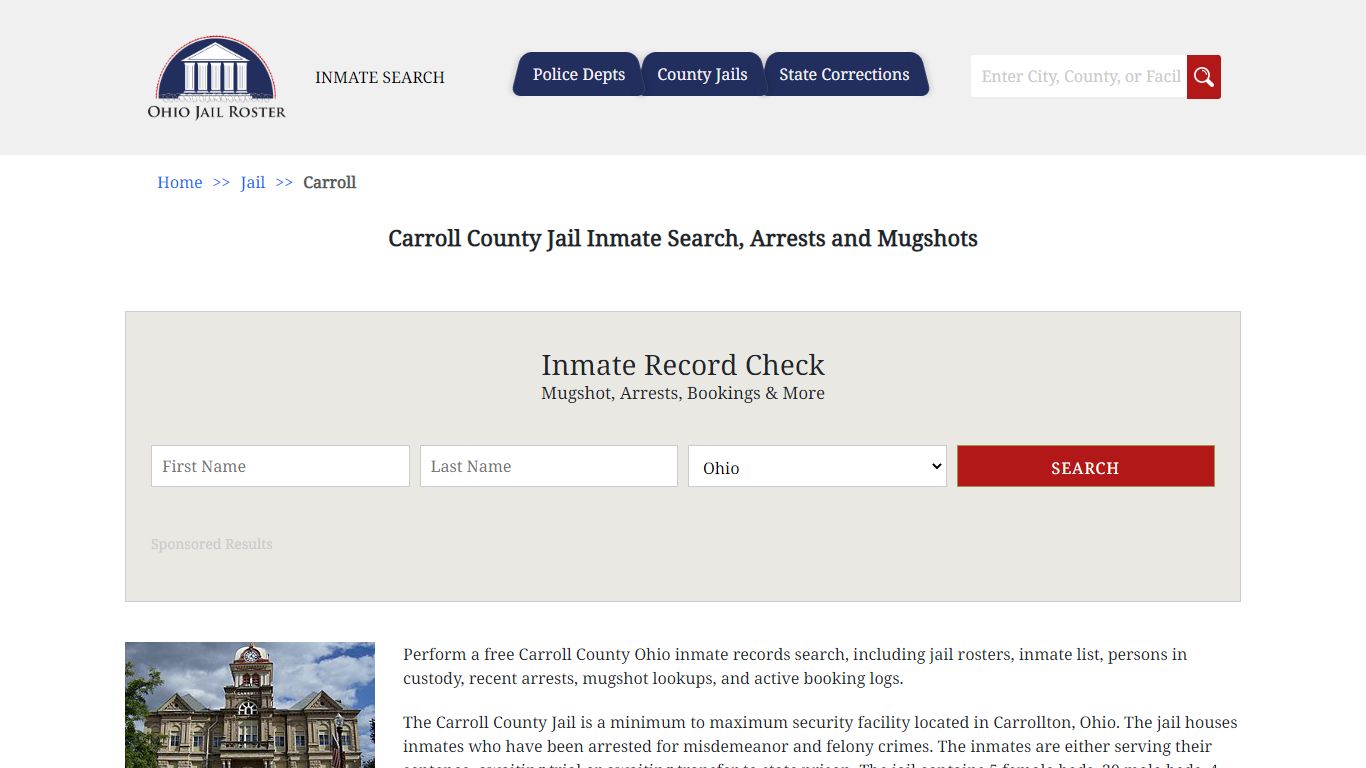 Carroll County Jail Inmate Search, Arrests and Mugshots