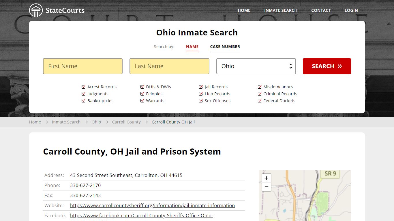 Carroll County OH Jail Inmate Records Search, Ohio - StateCourts