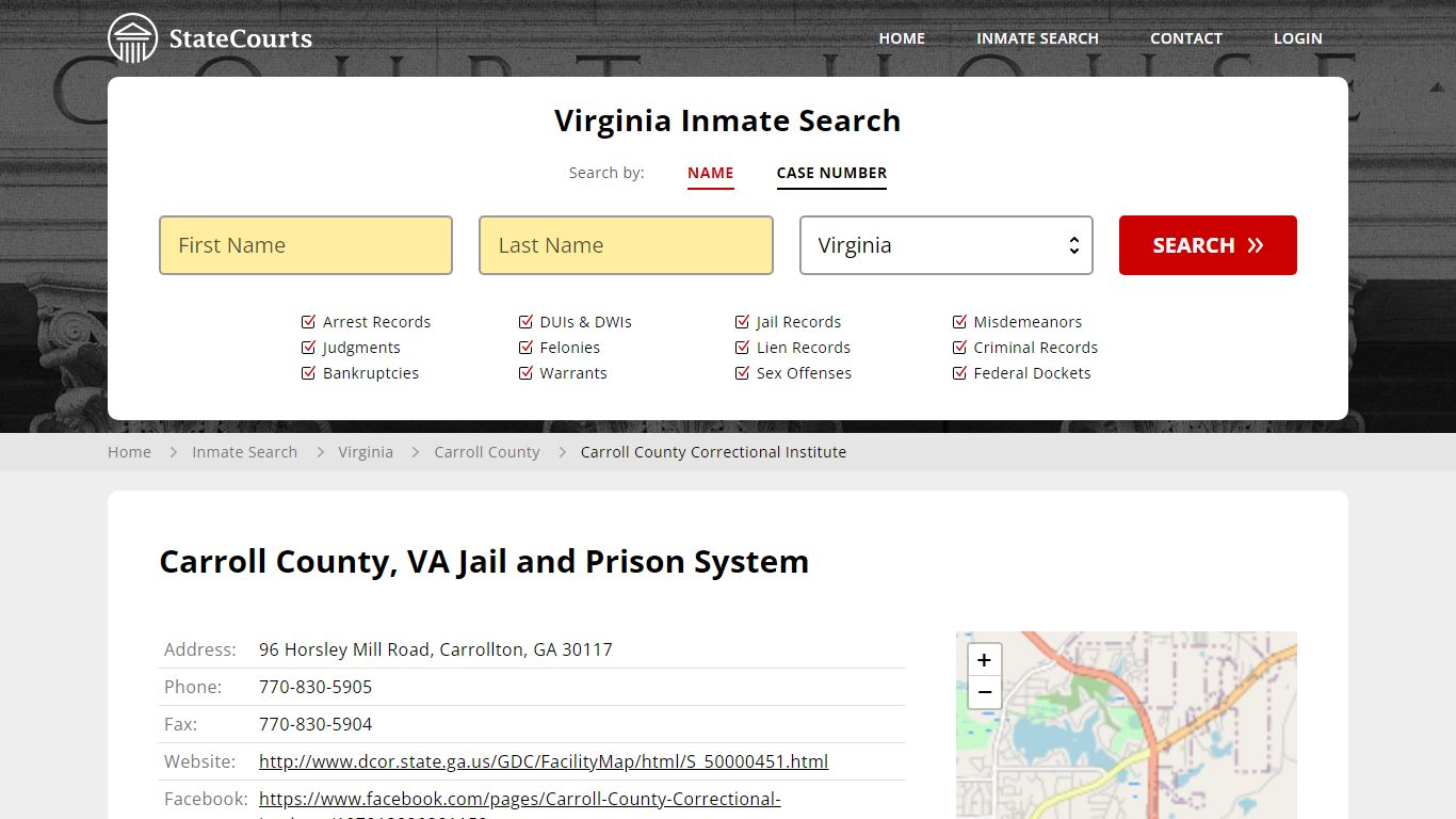 Carroll County Correctional Institute Inmate Records Search, Virginia ...