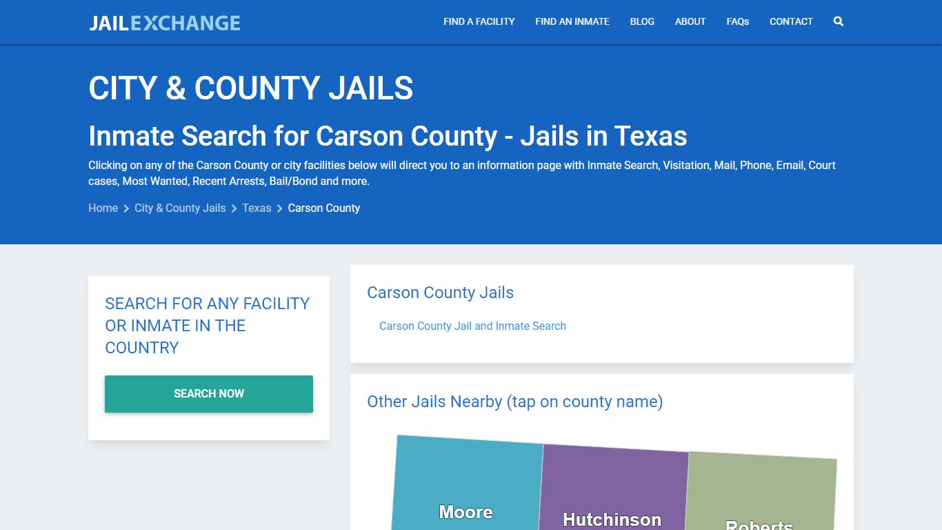Inmate Search for Carson County | Jails in Texas - Jail Exchange
