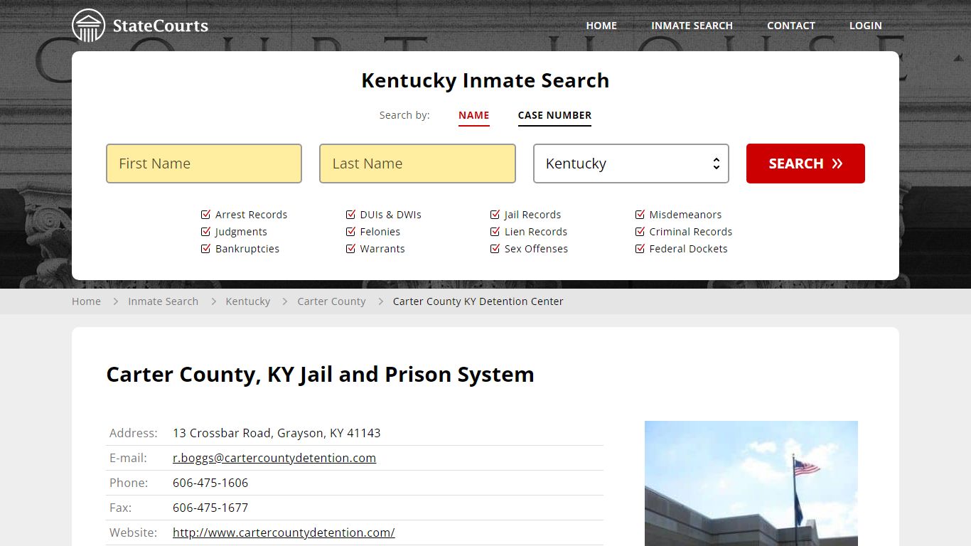 Carter County KY Detention Center Inmate Records Search, Kentucky ...