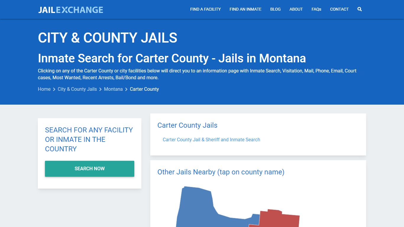 Inmate Search for Carter County | Jails in Montana - Jail Exchange