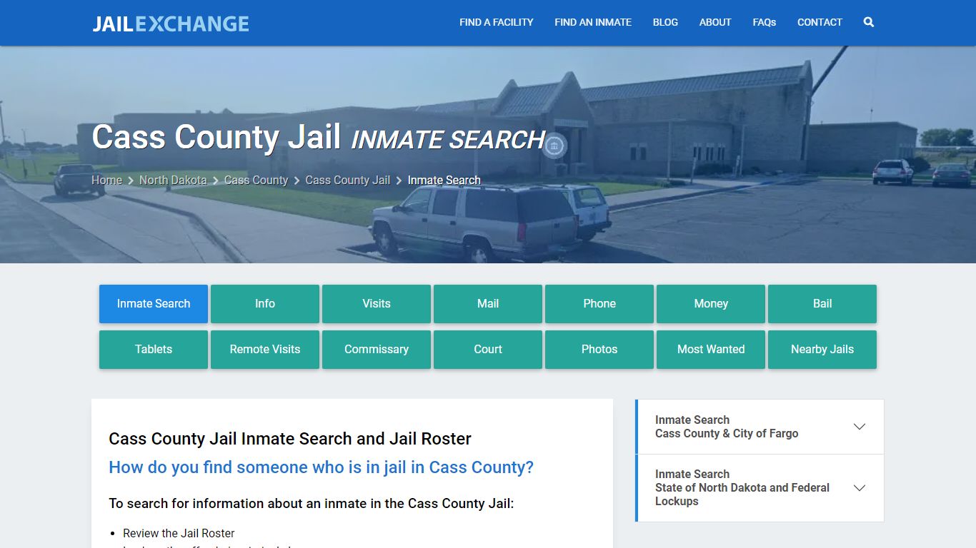 Inmate Search: Roster & Mugshots - Cass County Jail, ND