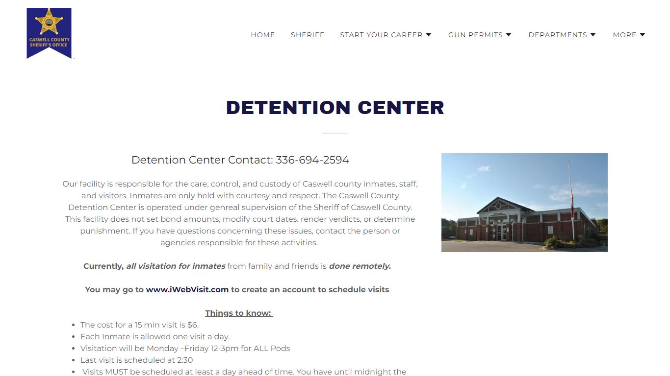 Detention Center - Caswell County Sheriffs office