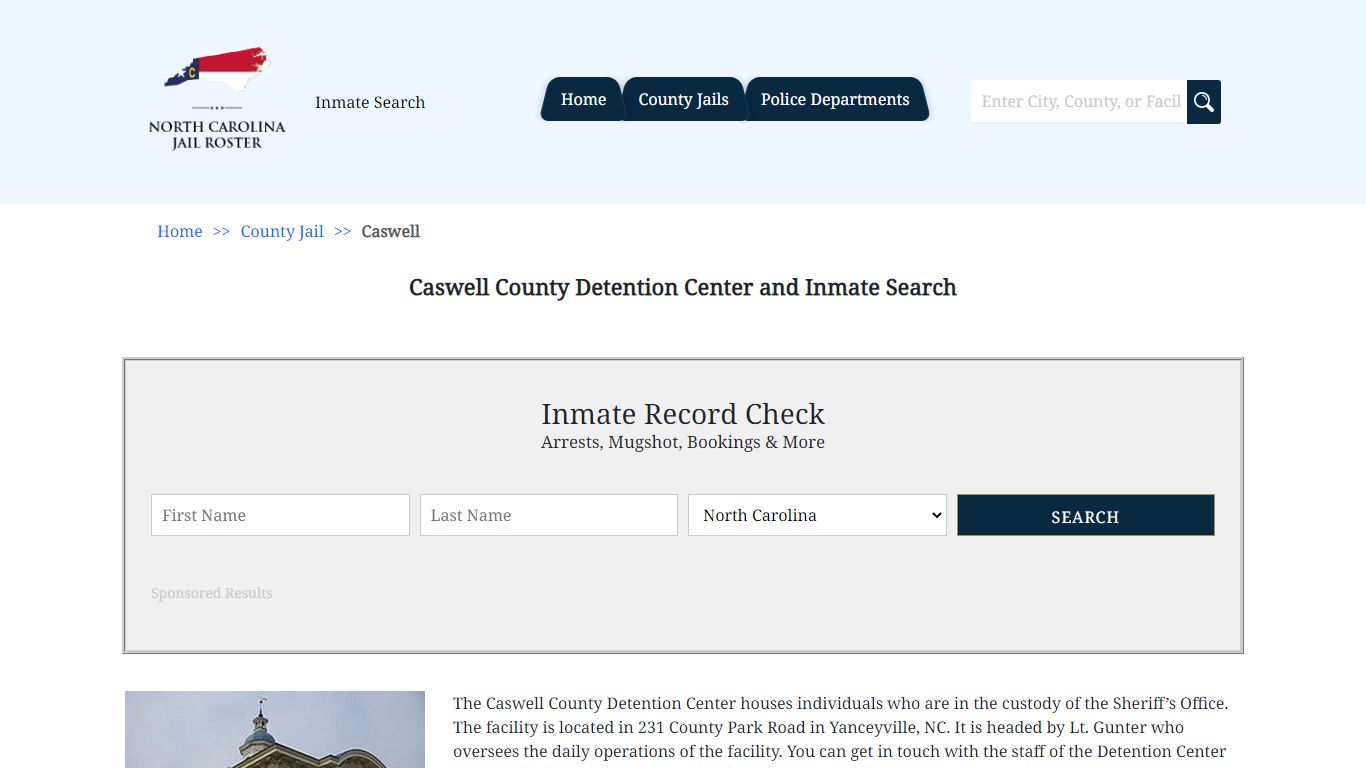 Caswell County Detention Center and Inmate Search | North Carolina Jail ...