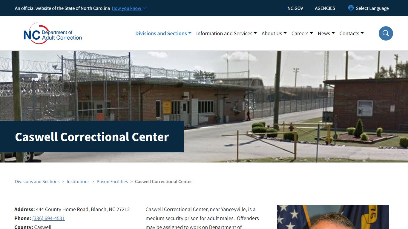 Caswell Correctional Center | NC DAC