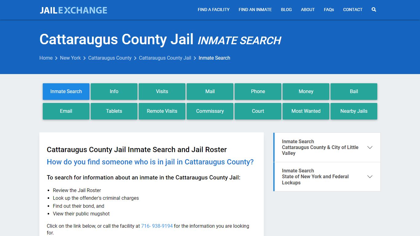 Inmate Search: Roster & Mugshots - Cattaraugus County Jail, NY