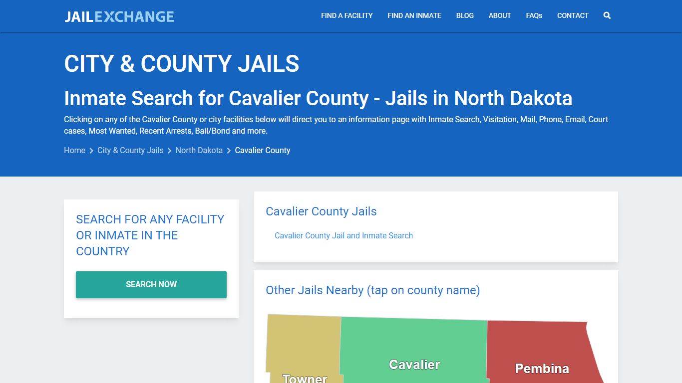 Inmate Search for Cavalier County | Jails in North Dakota - Jail Exchange