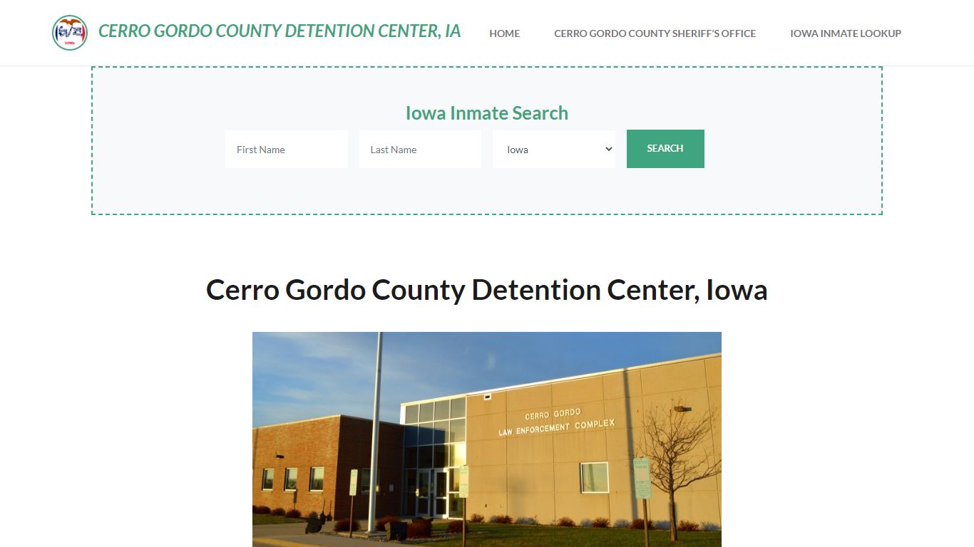 Cerro Gordo County Detention Center, IA Inmate Roster, Offender Search