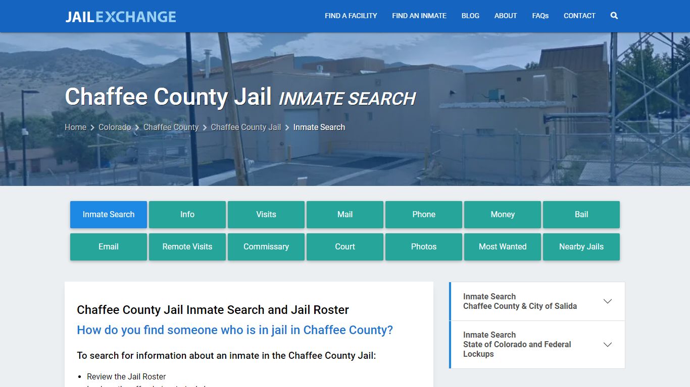 Chaffee County Jail Inmate Search - Jail Exchange