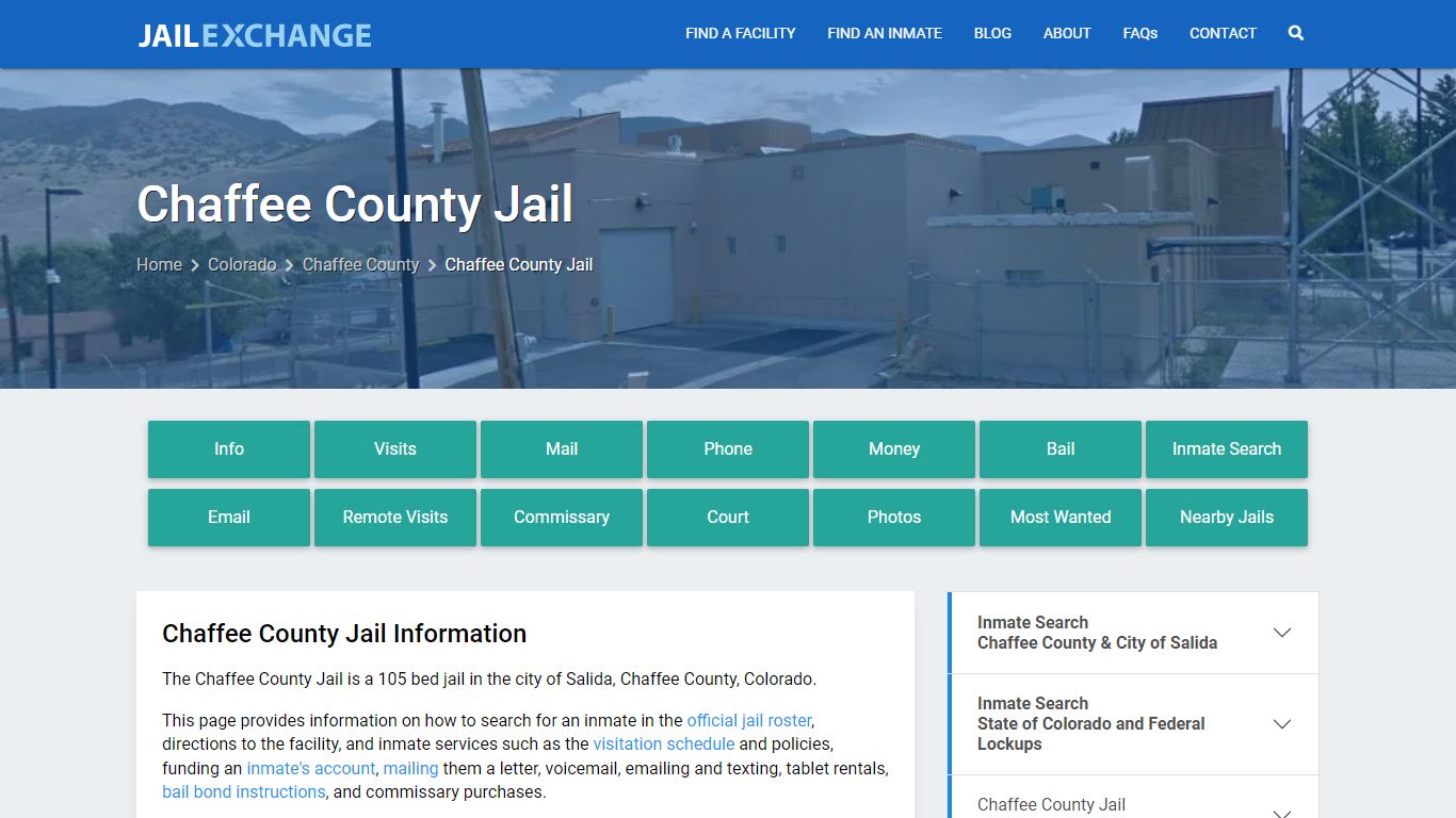 Chaffee County Jail, CO Inmate Search, Information
