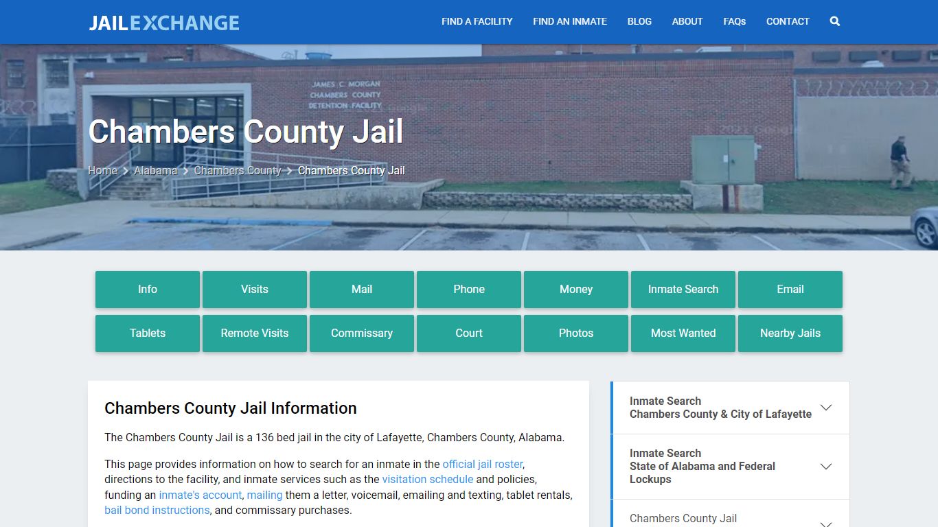 Chambers County Jail, AL Inmate Search, Information
