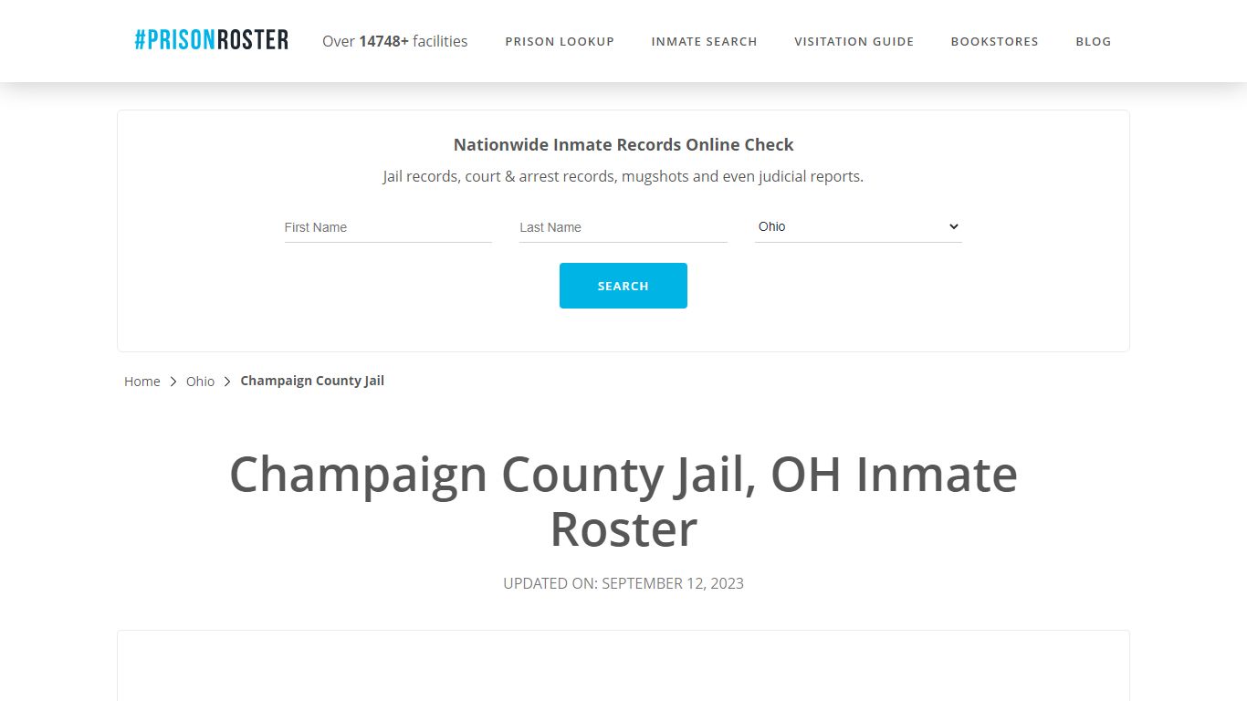 Champaign County Jail, OH Inmate Roster - Prisonroster