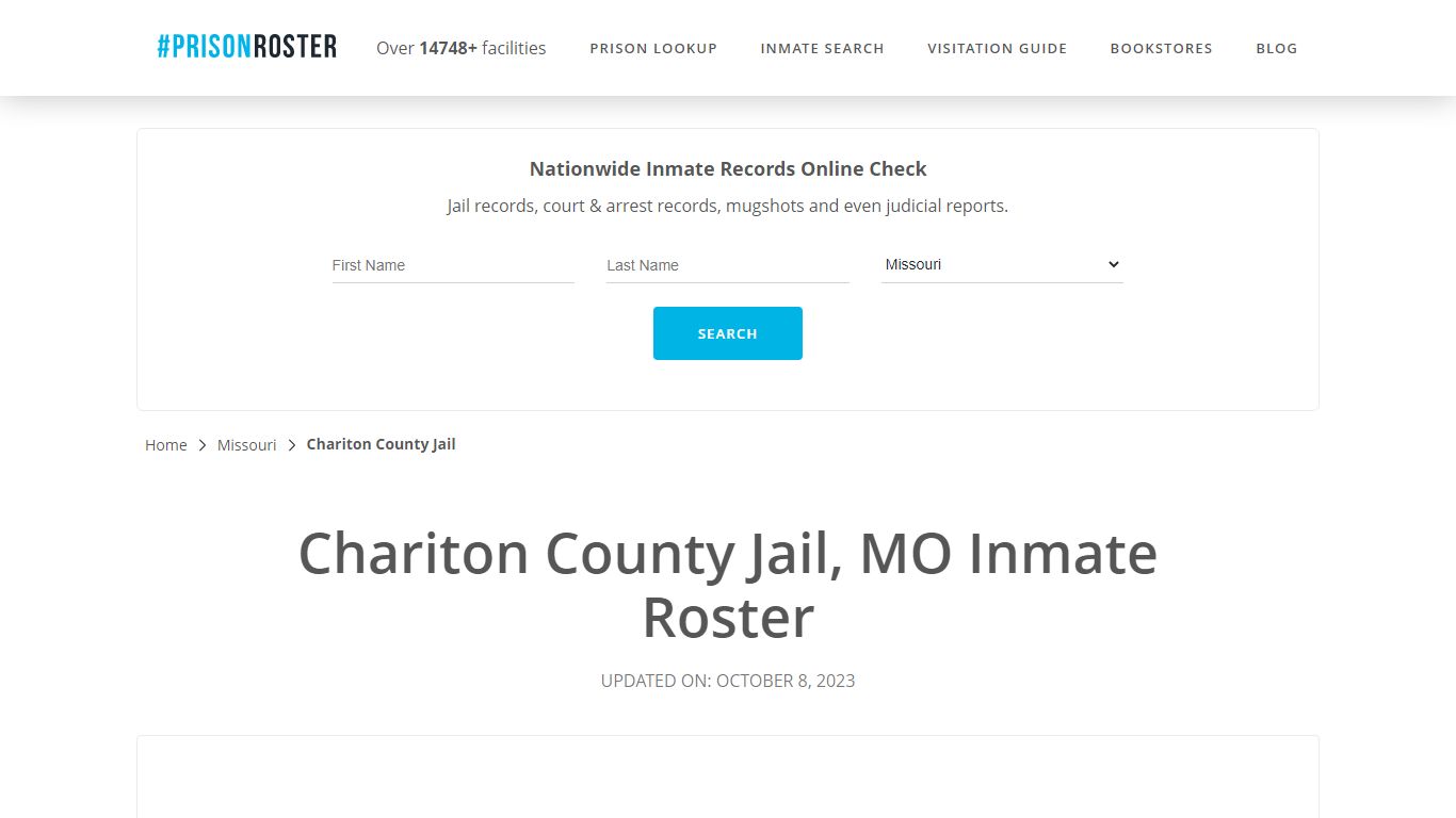 Chariton County Jail, MO Inmate Roster - Prisonroster