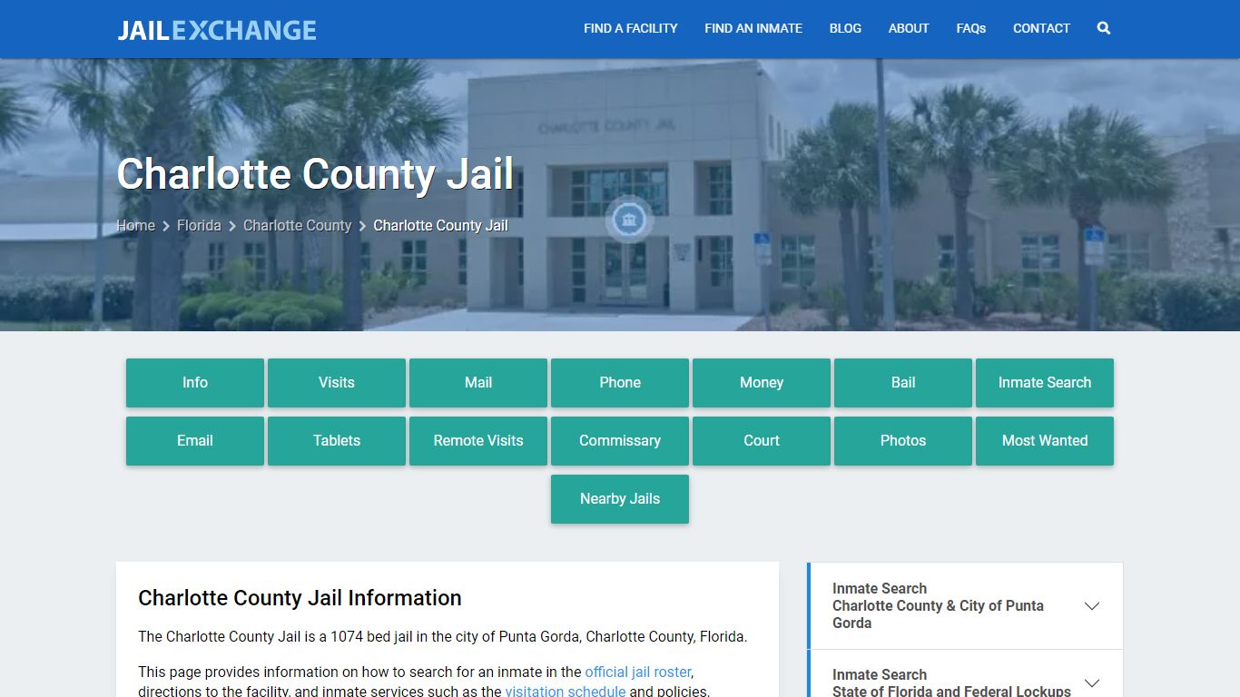 Charlotte County Jail, FL Inmate Search, Information