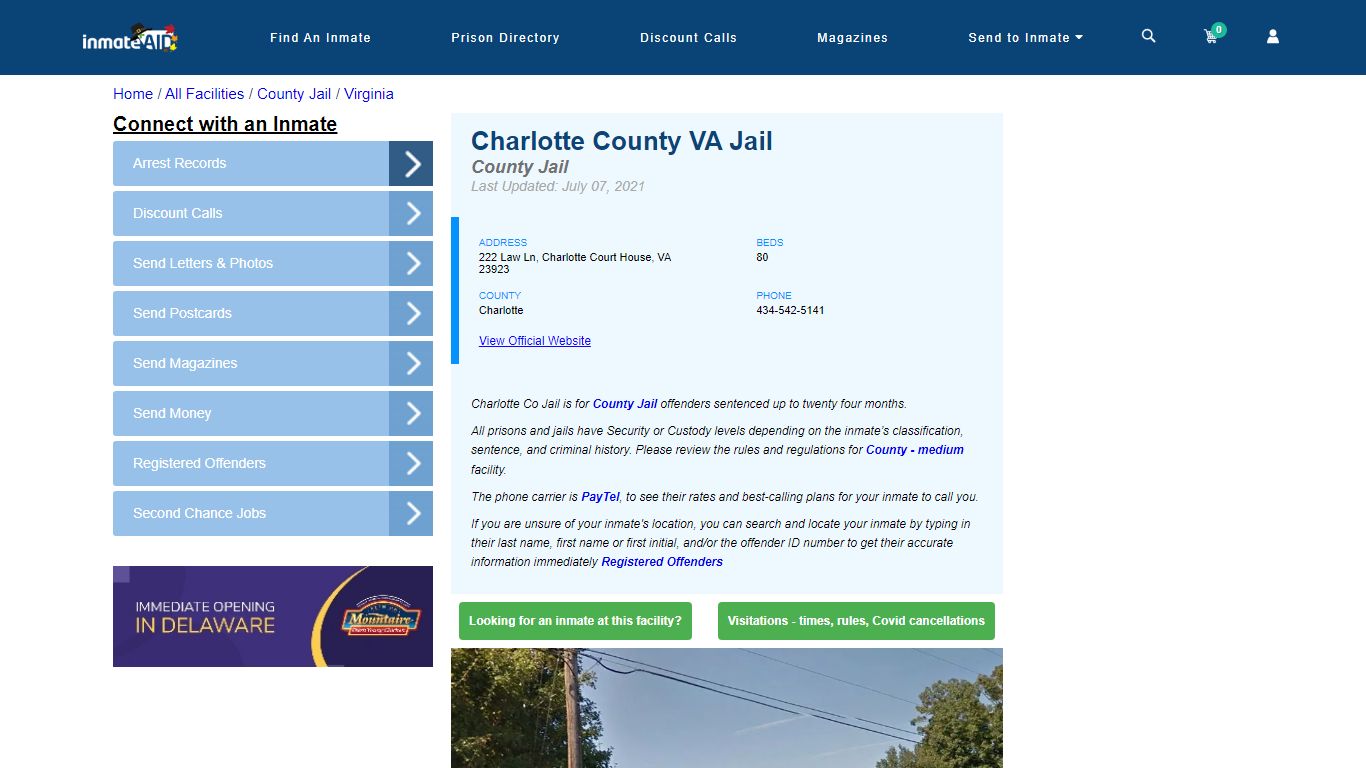 Charlotte County VA Jail - Inmate Locator - Charlotte Court House, VA