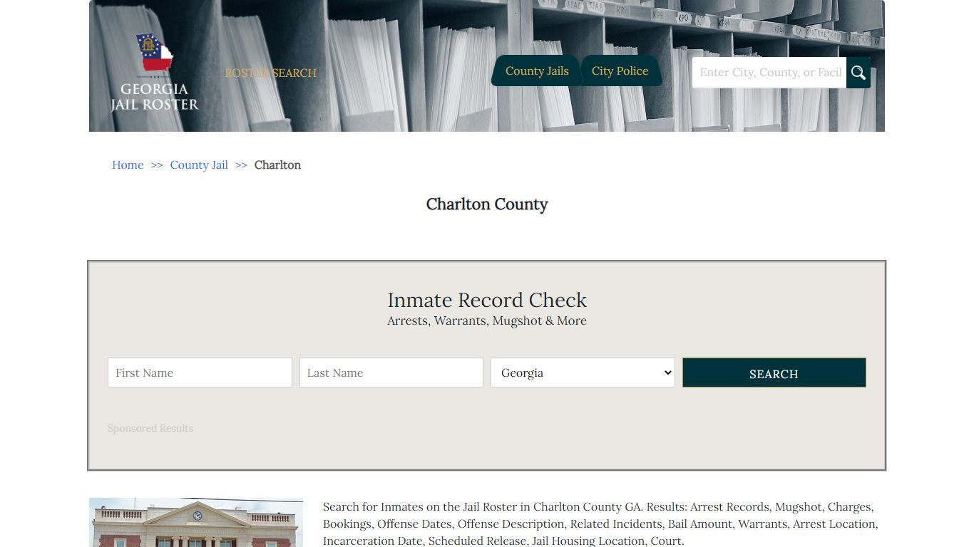 Charlton County | Georgia Jail Inmate Search