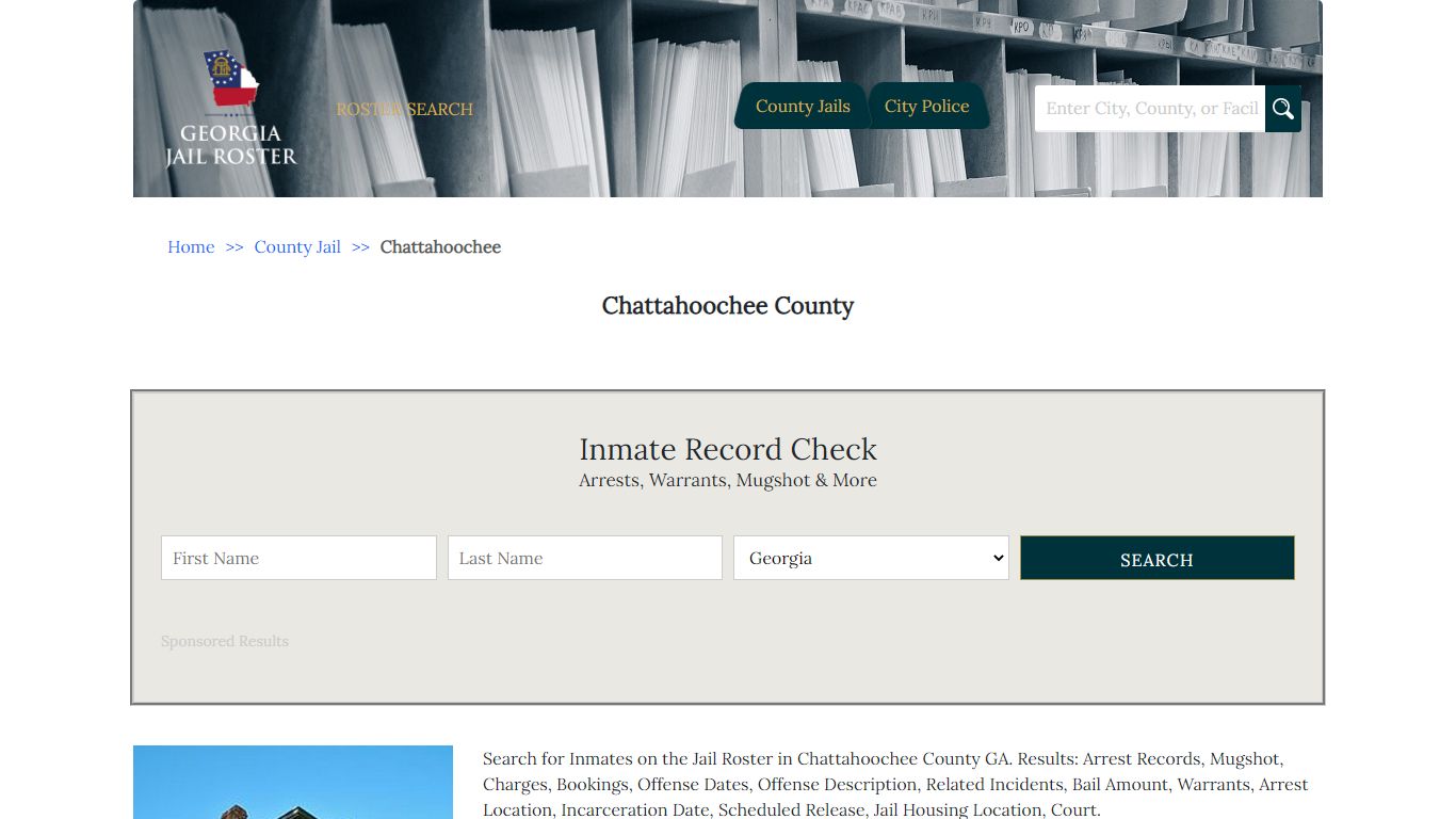 Chattahoochee County | Georgia Jail Inmate Search