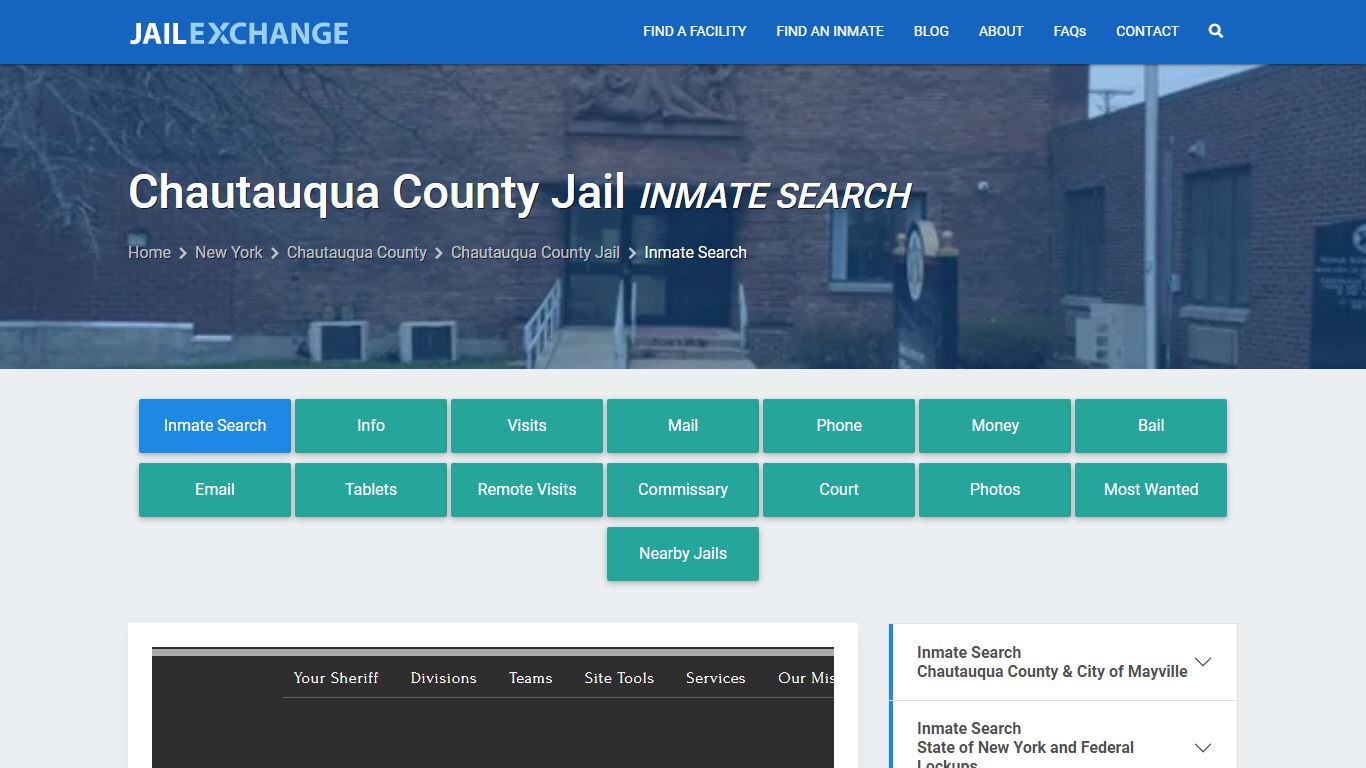 Inmate Search: Roster & Mugshots - Chautauqua County Jail, NY