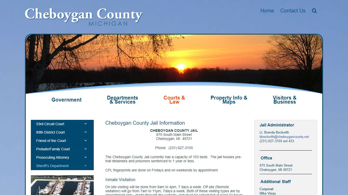 Jail Information Cheboygan County Michigan