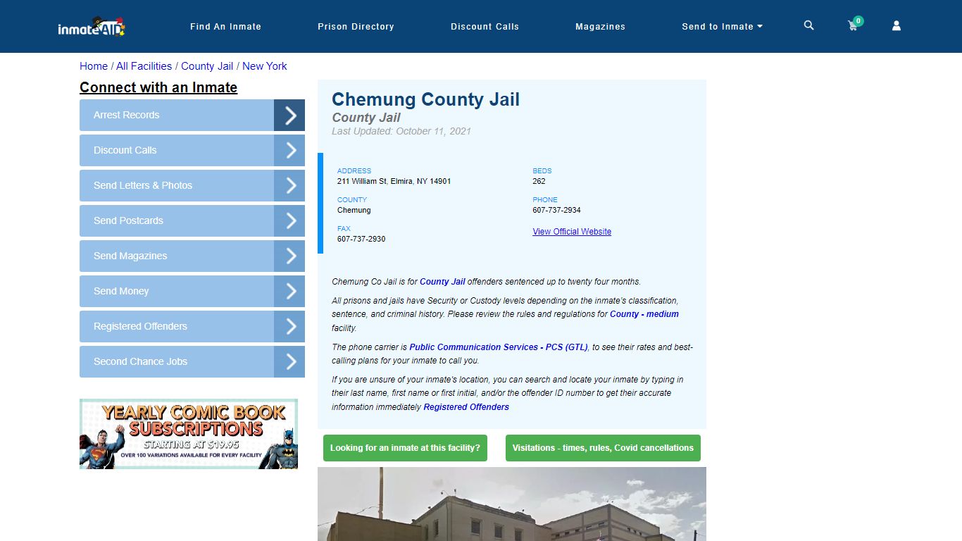 Chemung County Jail - Inmate Locator - Elmira, NY
