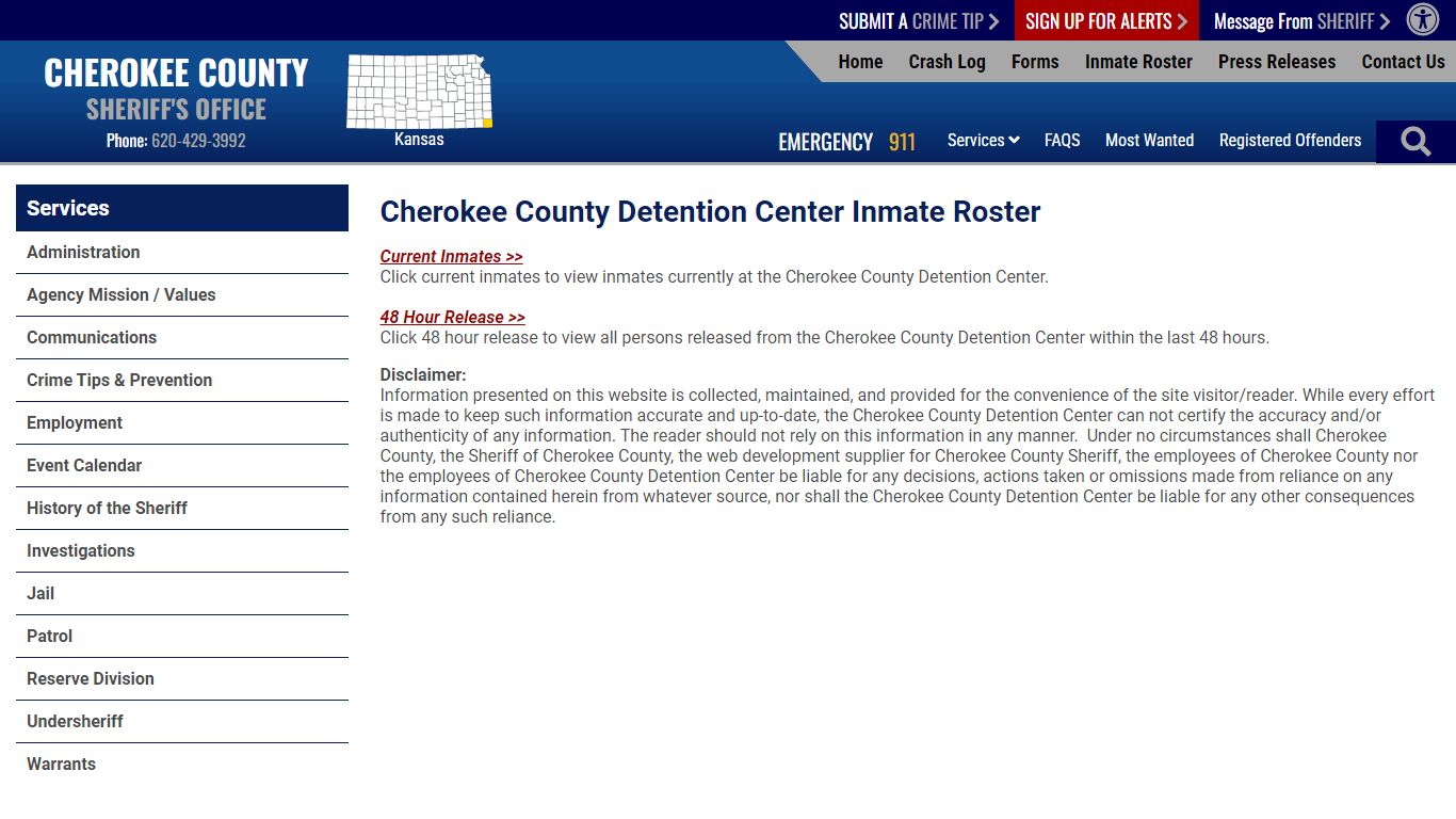 Roster Choose - Cherokee County Sheriff KS