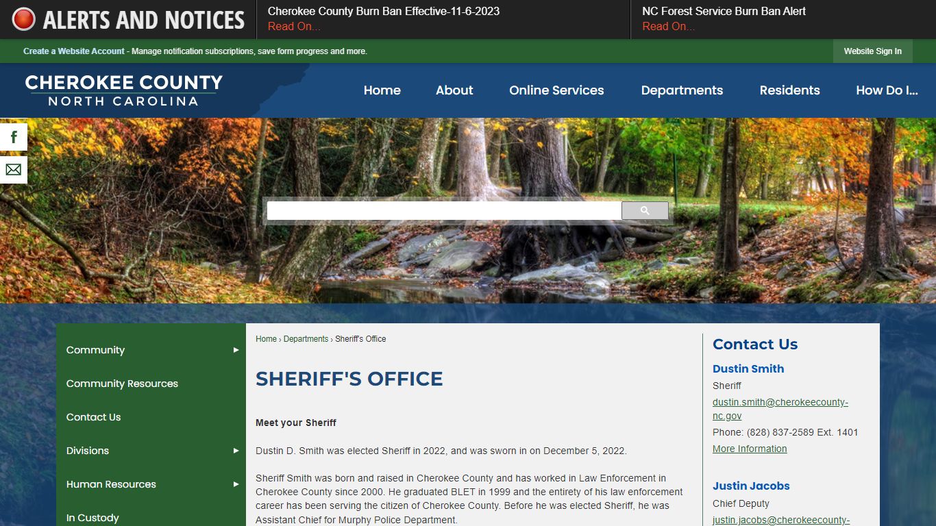 Sheriff's Office | Cherokee County, NC