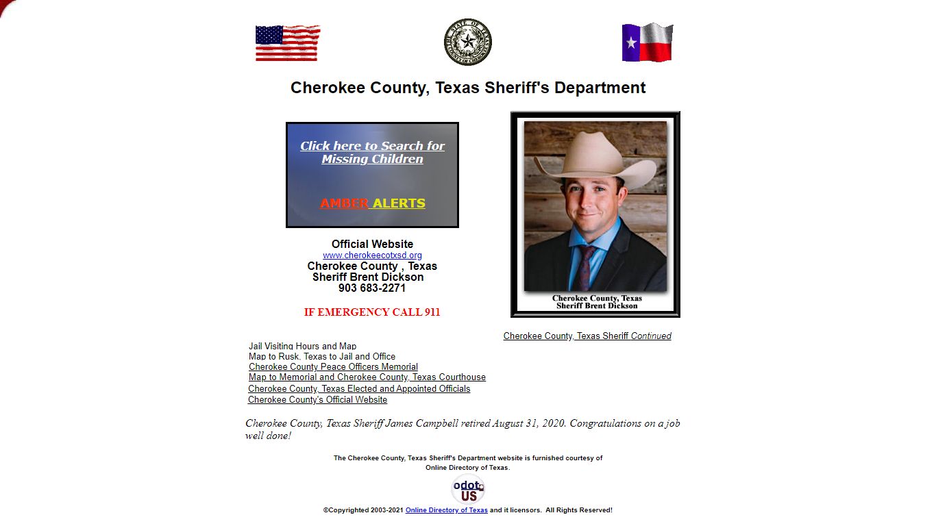 Official Website Cherokee County Texas Sheriff - Brent Dickson•