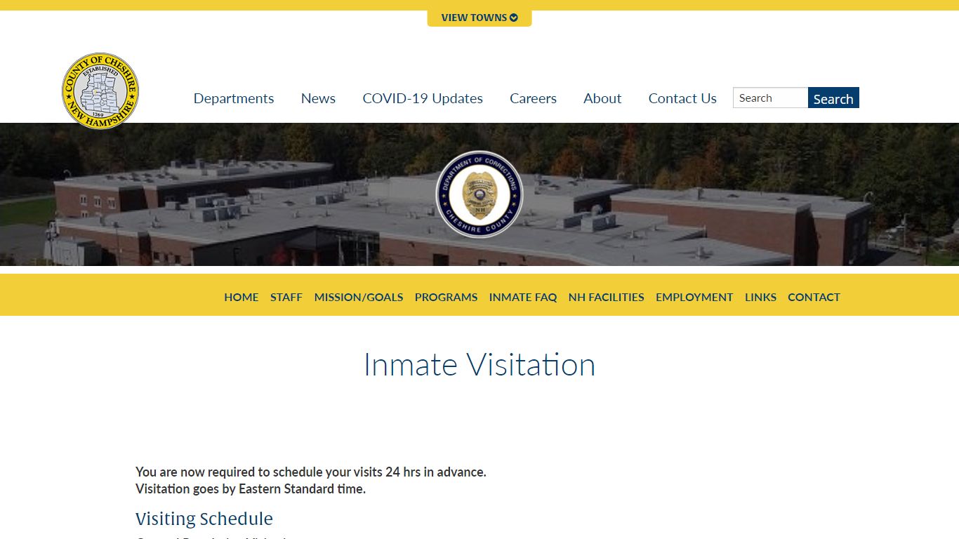 Inmate Visitation - Cheshire County
