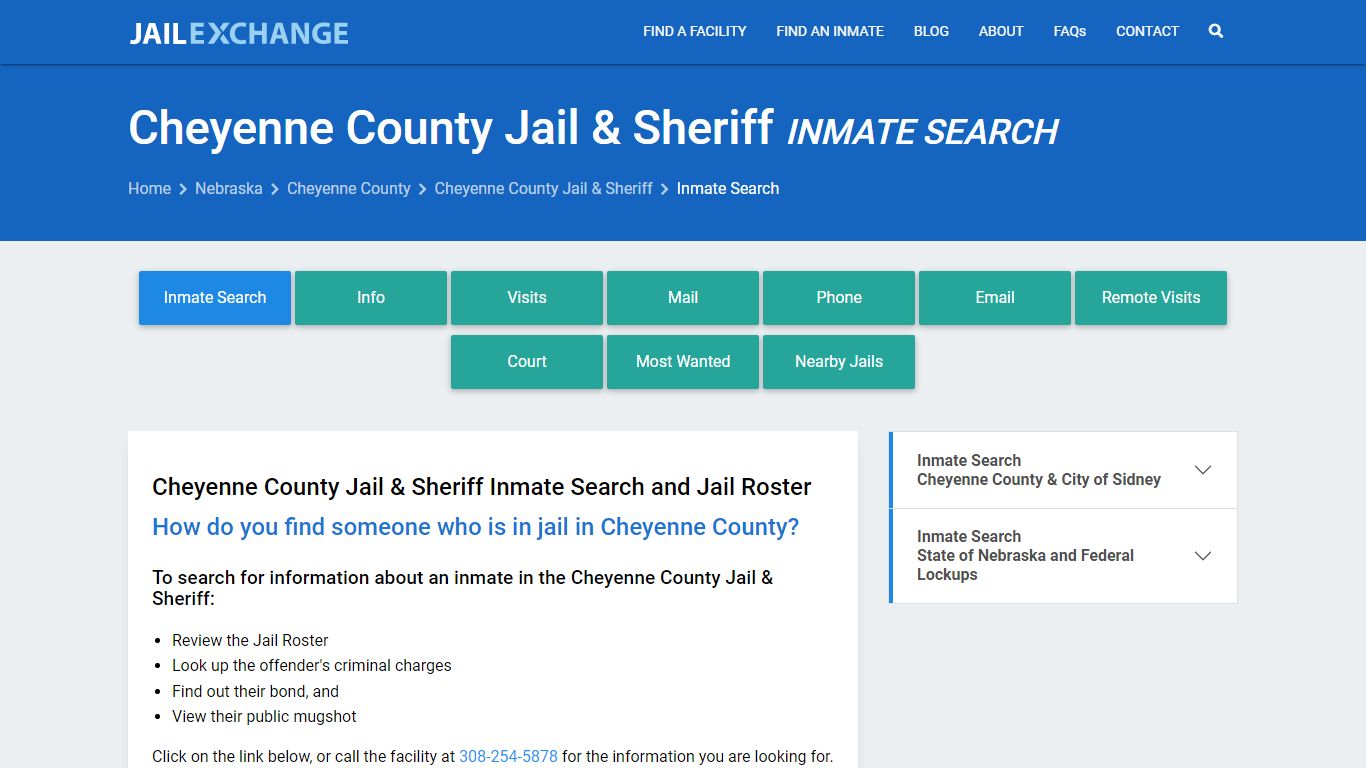 Cheyenne County Jail & Sheriff Inmate Search - Jail Exchange