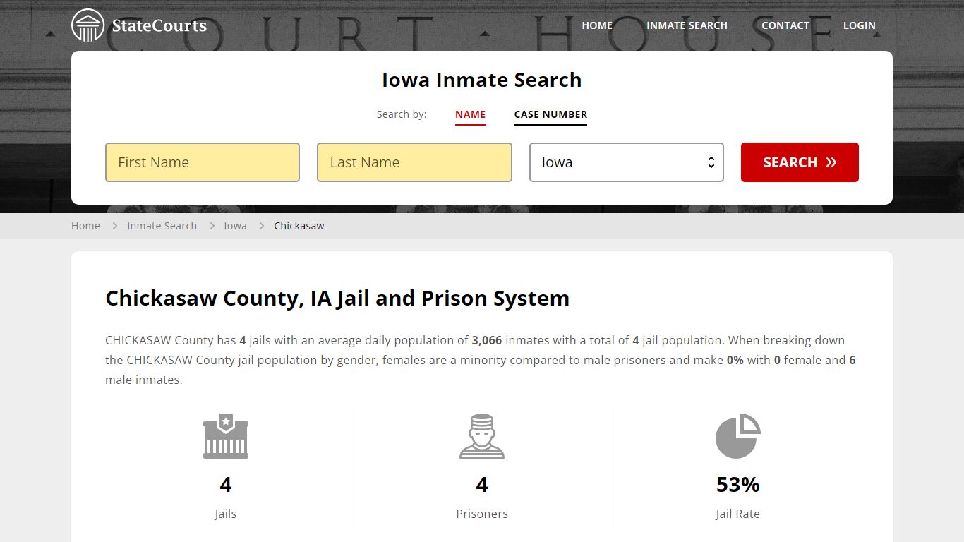 Chickasaw County, IA Inmate Search - StateCourts
