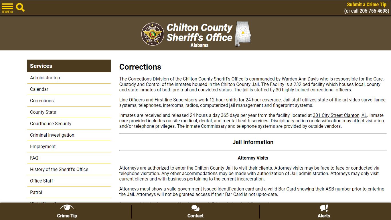 Corrections | Chilton County Sheriff's Office