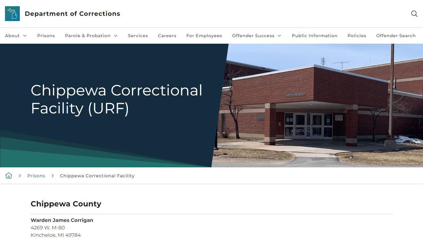 Chippewa Correctional Facility (URF) - State of Michigan
