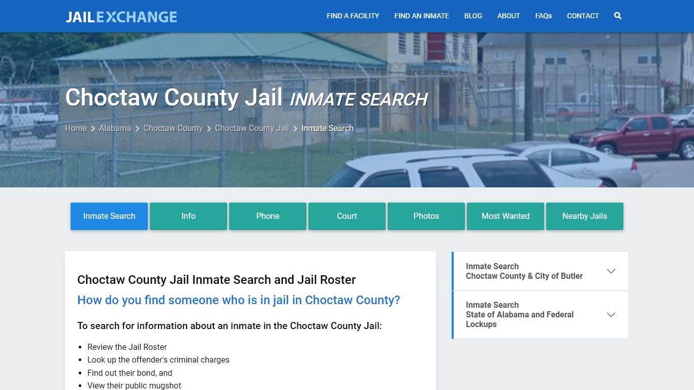 Inmate Search: Roster & Mugshots - Choctaw County Jail, AL