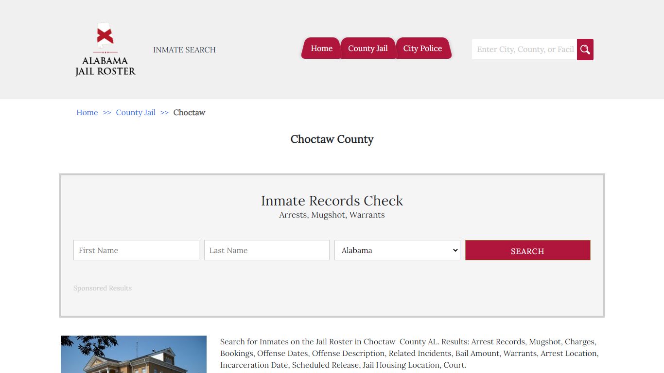Choctaw County | Alabama Jail Inmate Search