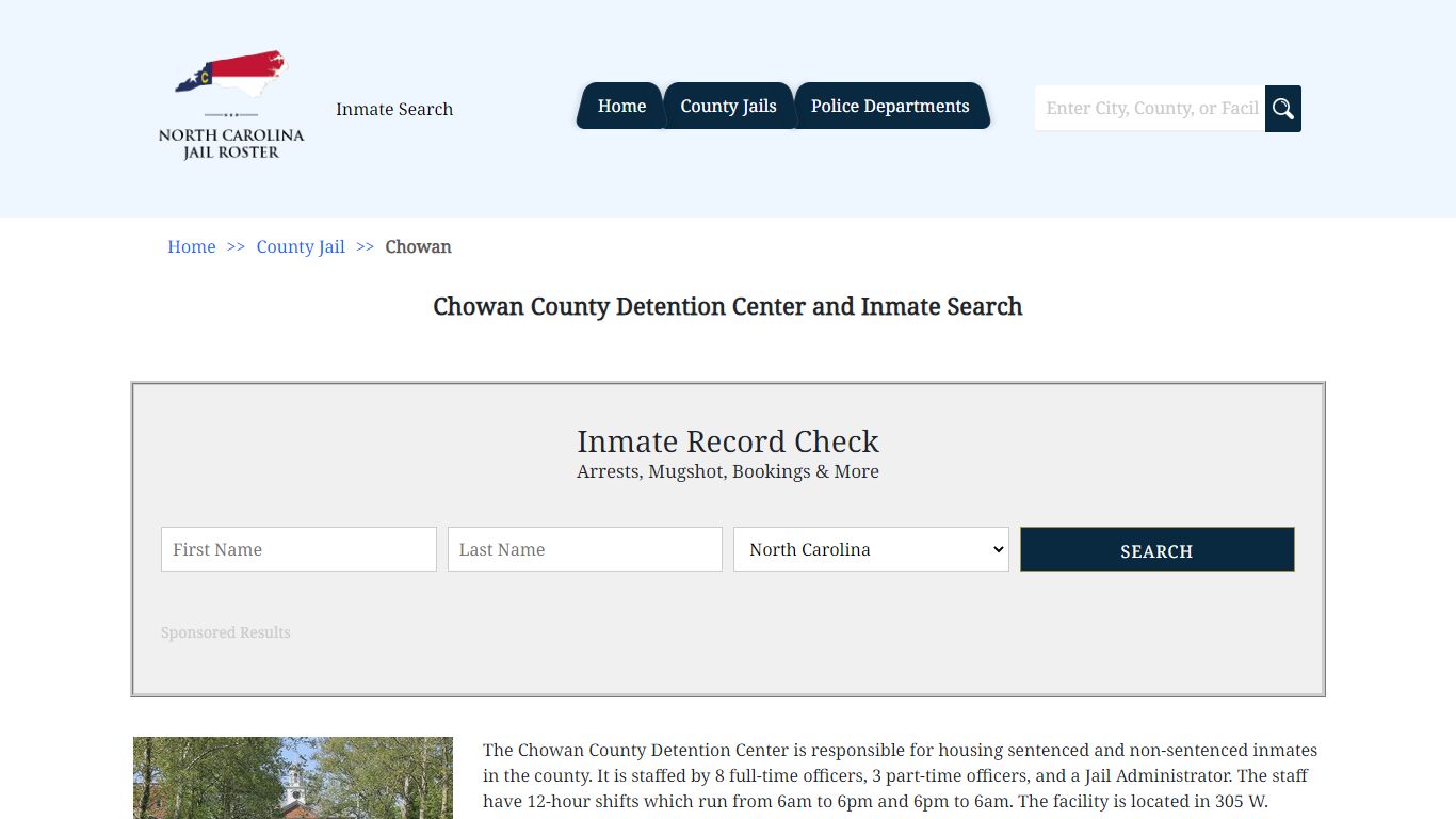 Chowan County Detention Center and Inmate Search | North Carolina Jail ...