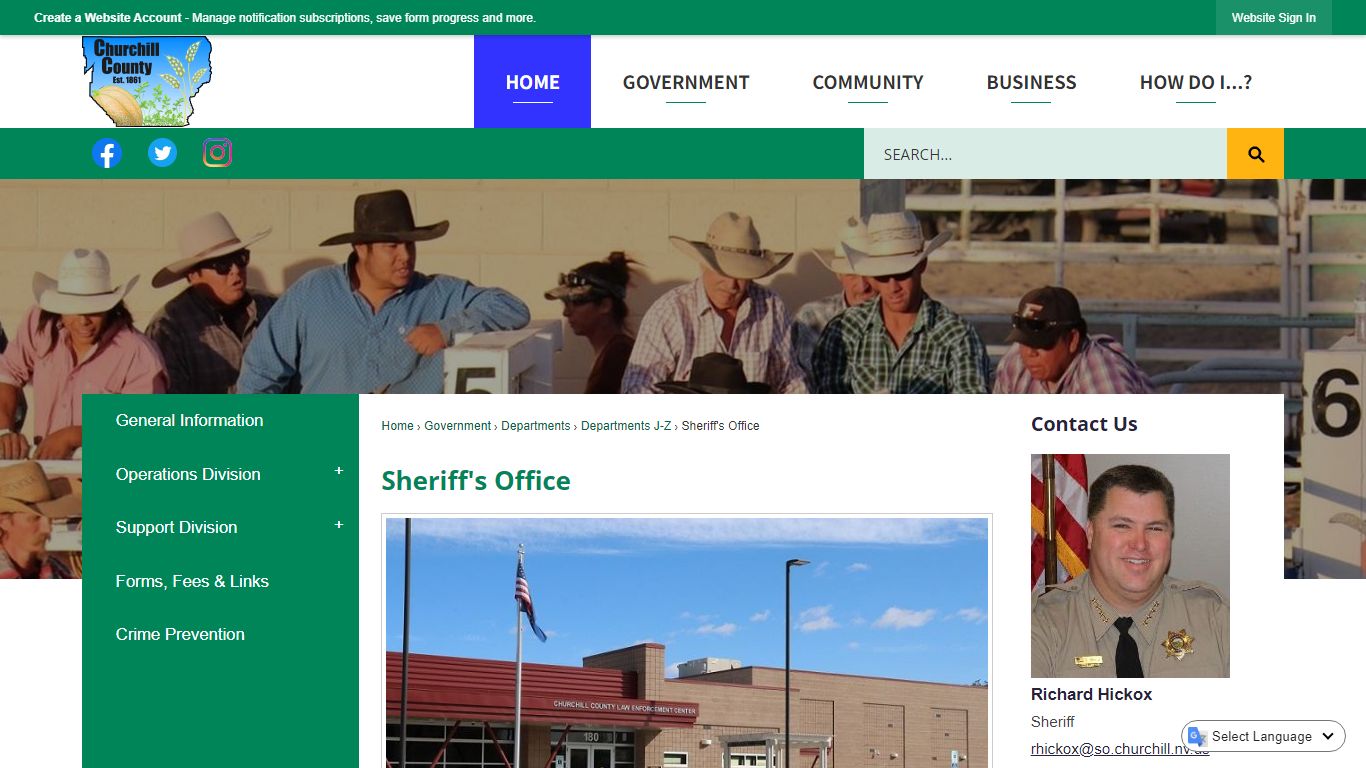 Sheriff's Office | Churchill County, NV - Official Website